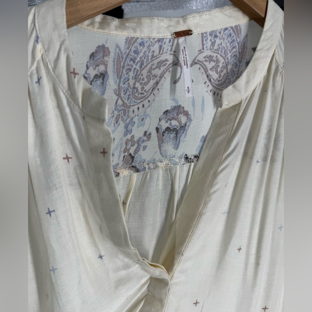 Free People Cream Long Sleeve Sundress Small - Picture 5 of 5